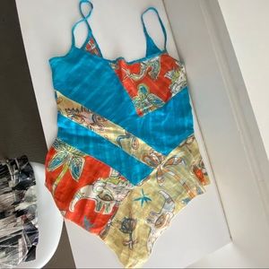 Diesel Hankerchief Tropical Print Top in Sz S